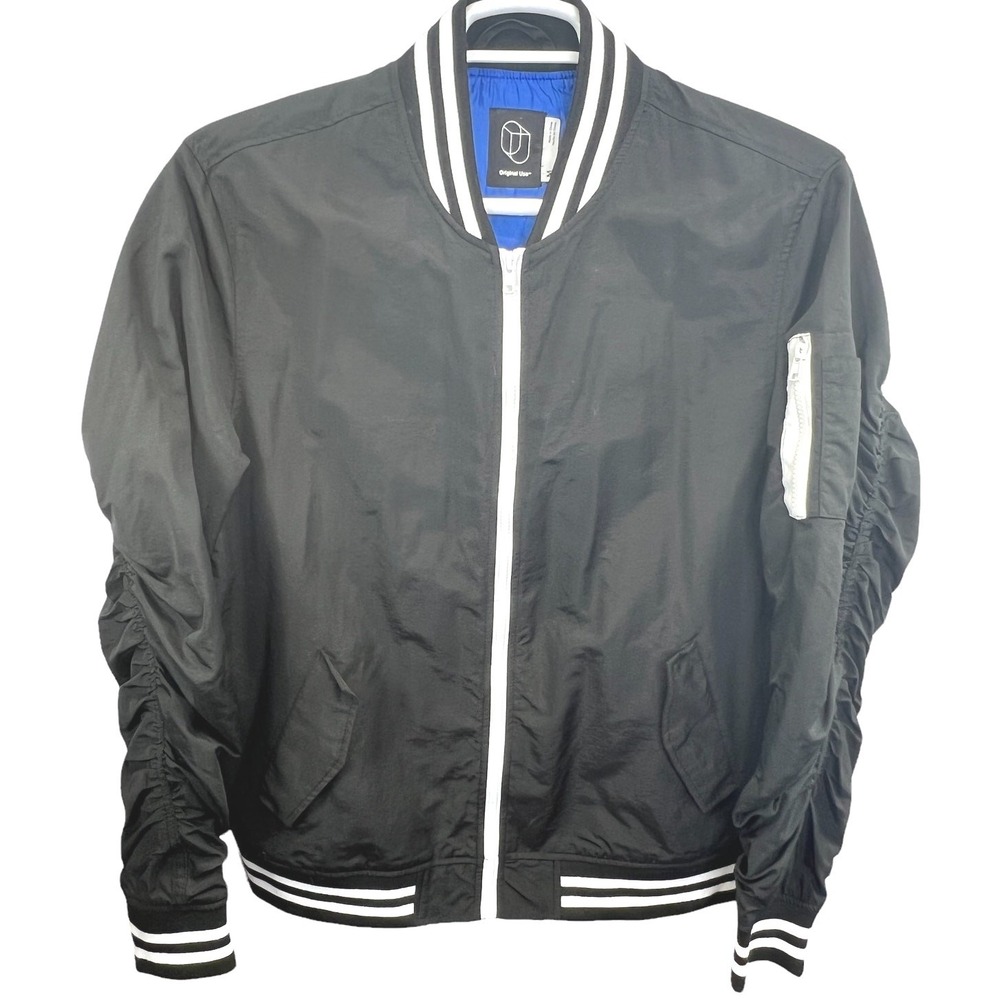 Original‎ Use Bomber Jacket M Flight Jacket Ruched Sleeve Lightweight Utility